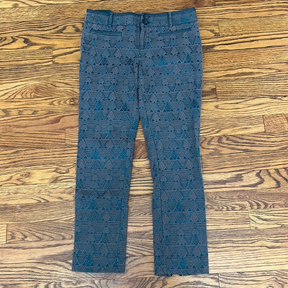 SOLD Anthropologie Cartonnier Charlie Ankle in Teal and Gray